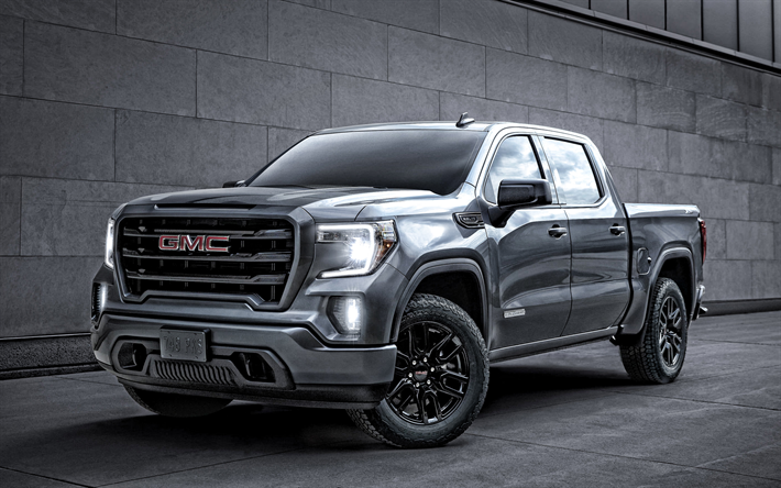 2020, GMC Sierra 1500, exterior, front view, new gray pickup truck, new gray Sierra 1500, american cars, GMC