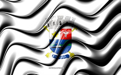 Vitoria Lippu, 4k, Kaupungeissa Brasiliassa, Etel&#228;-Amerikassa, Lippu Vitoria, 3D art, Voitto, Brasilian kaupungeissa, Vitoria 3D flag, Brasilia