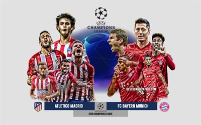 Atletico Madrid vs FC Bayern Munich, Group А, UEFA Champions League, Preview, promotional materials, football players, Champions League, football match, Atletico Madrid, FC Bayern Munich