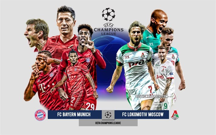 FC Bayern Munich vs FC Lokomotiv Moscow, Group А, UEFA Champions League, Preview, promotional materials, football players, Champions League, football match, FC Lokomotiv Moscow, FC Bayern Munich