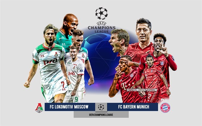 FC Lokomotiv Moscow vs FC Bayern Munich, Group А, UEFA Champions League, Preview, promotional materials, football players, Champions League, football match, FC Lokomotiv Moscow, FC Bayern Munich