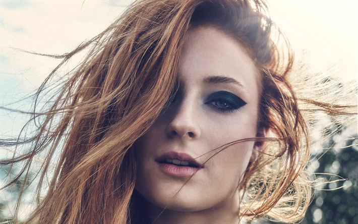 Sophie Turner, 2017, Hollywood, Marie Claire, english actress, beauty