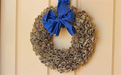 Christmas wreath, decoration, Christmas, New Year, creative wreath