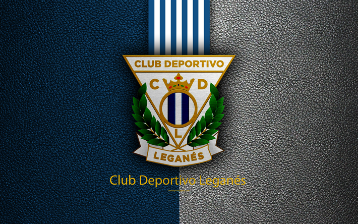 لاجاني FC, 4K, الاسباني لكرة القدم, الدوري الاسباني, شعار, جلدية الملمس, لاجاني, إسبانيا, كرة القدم