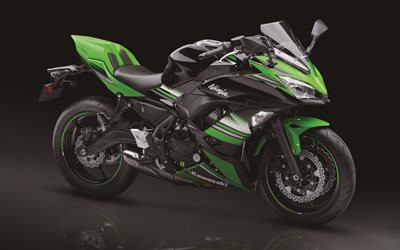 4k, Kawasaki Ninja 650 ABS, motos sportives, 2018 v&#233;los, superbikes, Kawasaki