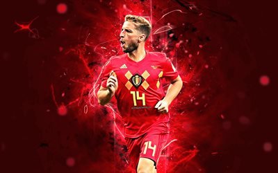 Dries Mertens, joy, Belgium National Team, striker, fan art, Mertens, soccer, footballers, neon lights, Belgian football team