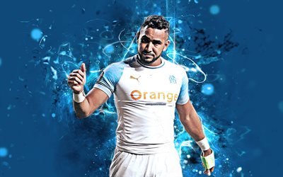 Dimitri Payet, french footballers, Olympique Marseille FC, soccer, Ligue 1, Payet, football, neon lights