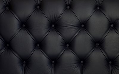 couro preto, materiais, textura de couro, bot&#245;es, sofa