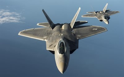 Lockheed Martin F-22 Raptor, luchador Americano, de la USAF, el F-22, aviones militares, aviones de combate, estados UNIDOS