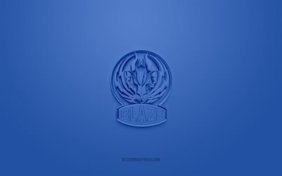 كوفنتري بليز, شعار 3D الإبداعية, الخلفية الزرقاء, دوري النخبة لهوكي الجليد, نادي الهوكي البريطاني, مدينة كوفنتري, المملكة المتحدة, دوري النخبة البريطاني, الهوكي, شعار كوفنتري بليز ثلاثي الأبعاد