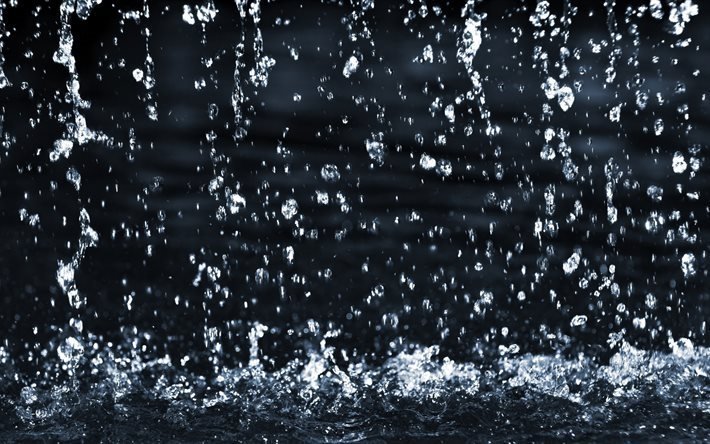 de la pluie, de l&#39;eau, des gouttes
