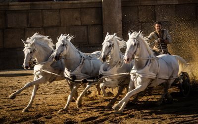 Ben-Hur, 2016, Jack Huston, attore, cavallo