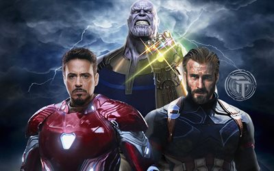 Avengers Infinity War, supersankareita, 2018 elokuva, Kapteeni Amerikka, Iron Man, Thanos, Avengers