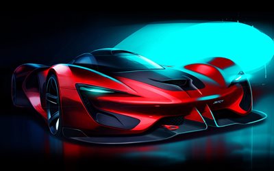 SRT Tomahawk Vision Gran Turismo, supercars, 2017 bilar, konst, SRT Tomahawk