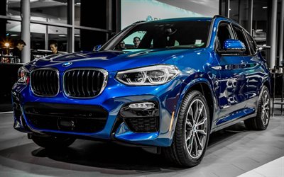BMW X3, 2018 السيارات, الأزرق X3, الانتقال, الجديد X3, BMW