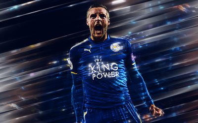 Jamie Vardy, Leicester City FC, Jogador de futebol ingl&#234;s, atacante, retrato, Premier League, Inglaterra, futebol, Vardy