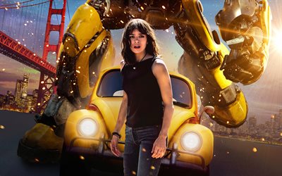 4k, Charlie Watson, Bumblebee Movie, poster, 2018 movie, Bumblebee, Hailee Steinfeld