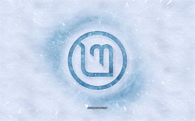 Linux Mint logo, hiver les concepts, la texture de la neige, la neige fond, Linux Mint, embl&#232;me de l&#39;hiver de l&#39;art, Linux