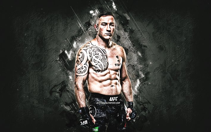 Lucas Jumeau, UFC, Nueva Zelanda luchador, retrato, de piedra gris de fondo, Ultimate Fighting Championship, estados UNIDOS