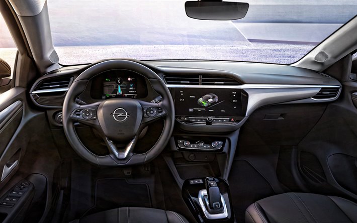 2020, Opel Corsa, vis&#227;o interna, interior, painel frontal, novo Corsa 2020 interior, carros alem&#227;es, Opel