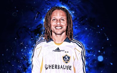 Cobi Jones, 2019, MLS, Los Angeles Galaxy FC, amerikansk fotbollsspelare, fotboll, Cobi Jones NGai, bl&#229;tt neonljus, kreativa, Galaxy