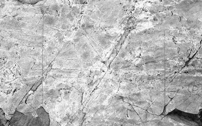 gris mur de pierre, 4k, de pierre, de textures, de gris grunge fond, macro, le gris des pierres, des pierres d&#39;origines, de gris, de milieux, de pierre grise
