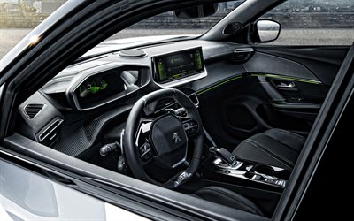 Peugeot 2008 GT Line, 2020, inside view, interior, compact crossover, Peugeot 2008 interior, french cars, Peugeot