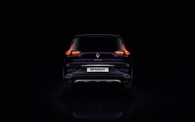Renault Espace, 2020, vue de l&#39;arri&#232;re, &#224; l&#39;ext&#233;rieur, de violet, de minibus, de nouvelles violet Espace, les voitures fran&#231;aises, Renault