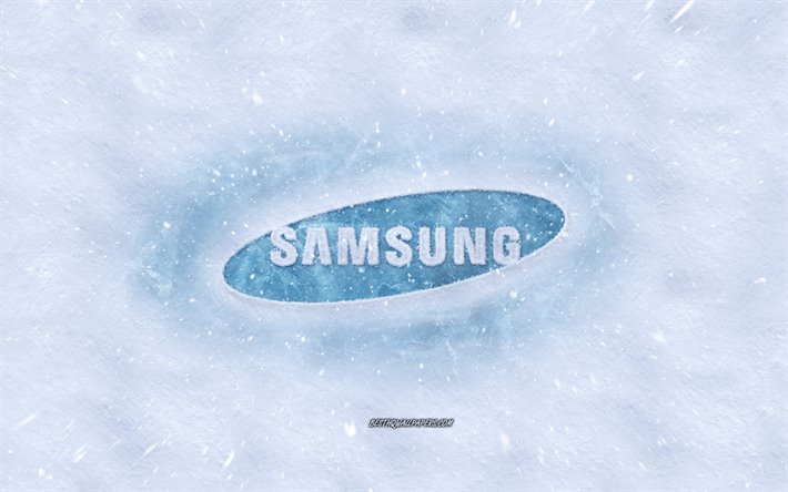 Download wallpapers Samsung logo, winter concepts, snow texture, snow  background, Samsung emblem, winter art, Samsung for desktop free. Pictures  for desktop free