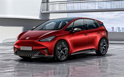SEAT el-Born, 2020, exterior, front view, new red el-Born, spanish electric car, Seat