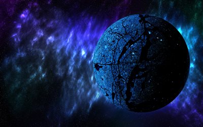 4лб nebula, asteroid, planets, 3D art, stars, NASA, sci-fi, galaxy