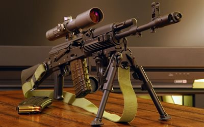 AK-101, carabine automatique, fusil d'assaut, Kalachnikov AK-101, gros plan, Kalachnikov