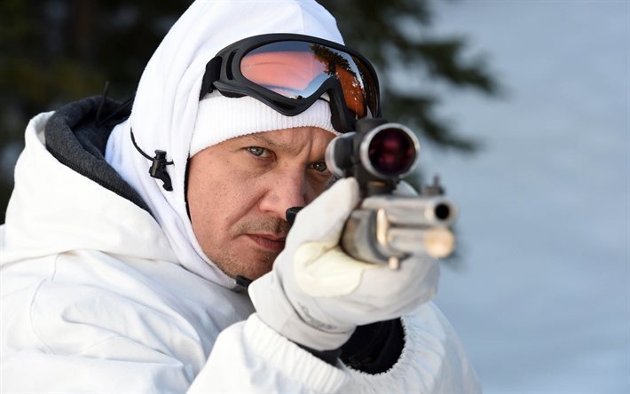 Wind River, 2017, Jeremy Renner, Traileri, sniper, talvi naamiointi puku
