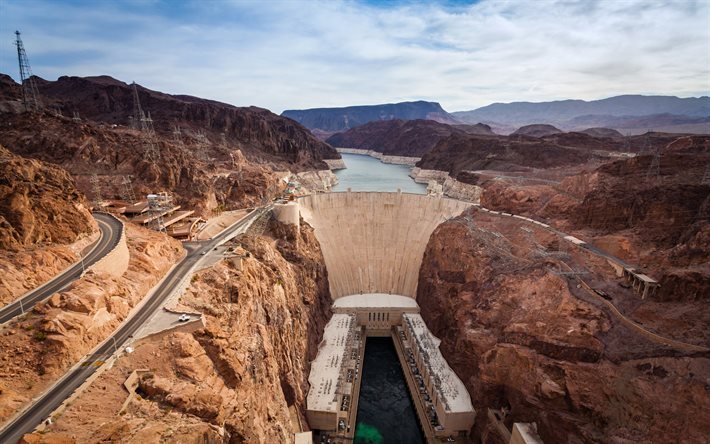 Hoover Dam, Rio, Colorado, Nevada, EUA, Grand Canyon, Arizona