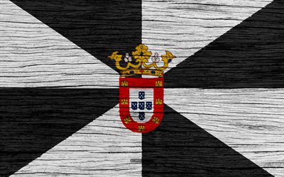 Flag of Ceuta, 4k, Africa, wooden texture, Spanish autonomous, national symbols, Ceuta flag, art, Ceuta