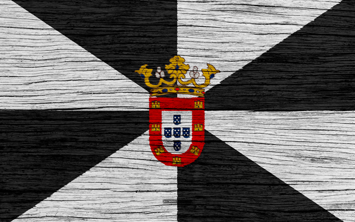 Ceuta, 4k bayrak, Afrika, ahşap doku, İspanyol &#246;zerk, ulusal semboller, Ceuta bayrak, sanat