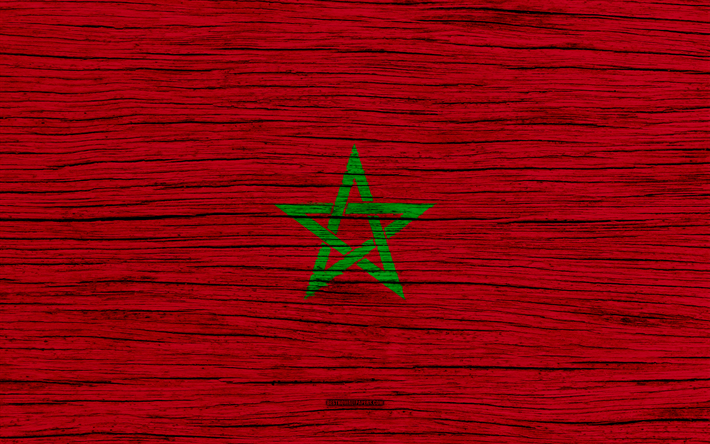 علم المغرب, 4k, أفريقيا, نسيج خشبي, العلم المغربي, الرموز الوطنية, الفن, المغرب