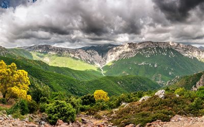 paisaje de monta&#241;a, Alpes, monta&#241;a, valle, Gorropu, Italia, en la Provincia de Ogliastra