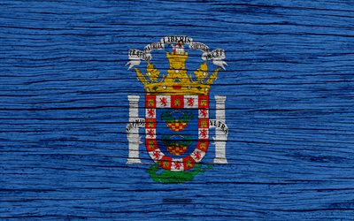 Flag of Melilla, 4k, Africa, wooden texture, Spanish autonomous, national symbols, Melilla flag, art, Melilla