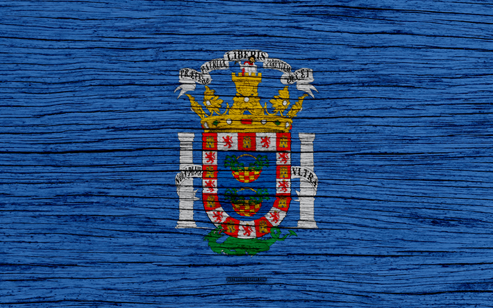 Drapeau de Melilla, 4k, en Afrique, en bois, texture, autonome espagnole, les symboles nationaux, Melilla drapeau, de l&#39;art, Melilla