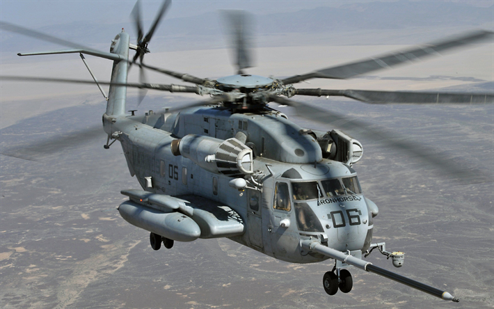 Sikorsky CH-53E Super Stallion, pesante elicottero militare, Marina militare americana, versione per l&#39;esportazione, Sikorsky S-80, 4k