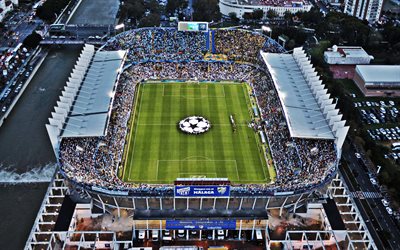 La Rosaleda Stadyumu, Estadio La Rosaleda, Malaga CF Stadyumu, Malaga, İspanya, İspanyol Futbol Stadyumu