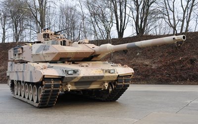 Leopard 2A7, German Main Battle Tank, sand camouflage, tanks, German Army, Bundeswehr, Leopard 2, Germany