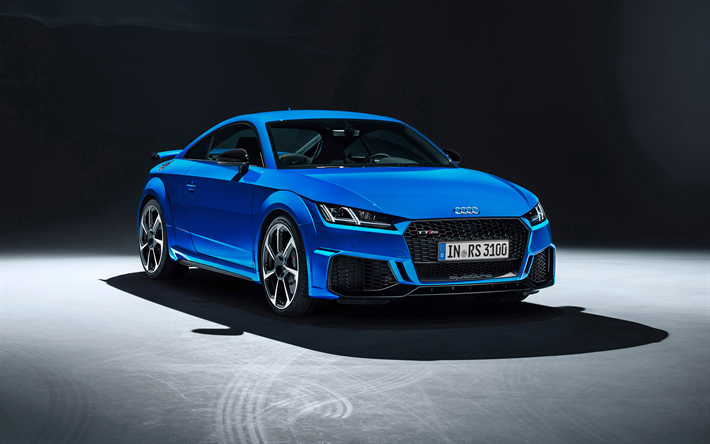 En 2020, l&#39;Audi TT RS, bleu coup&#233; sport, bleu nouveau TT, les voitures de sport allemandes, Audi
