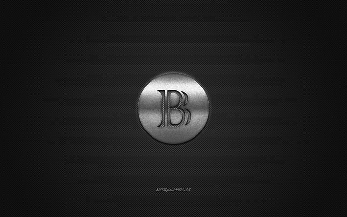 BlackCoin logo, metalli-tunnus, orange carbon rakenne, kryptovaluutta, BlackCoin, rahoituksen k&#228;sitteit&#228;