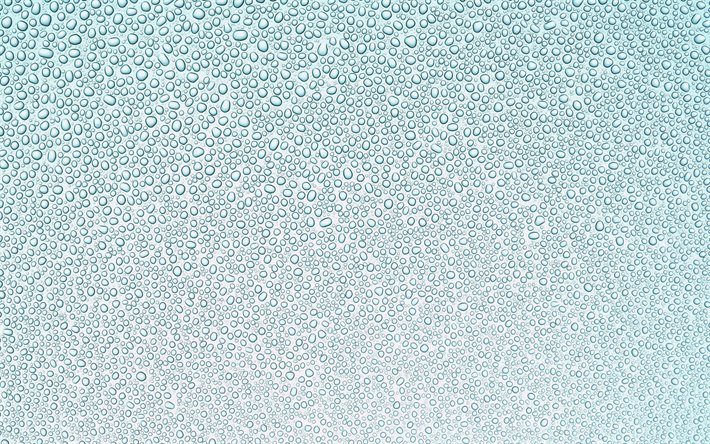 water drops texture, macro, drops on glass, blue backgrounds, water drops, water backgrounds, drops texture, water, drops on blue background