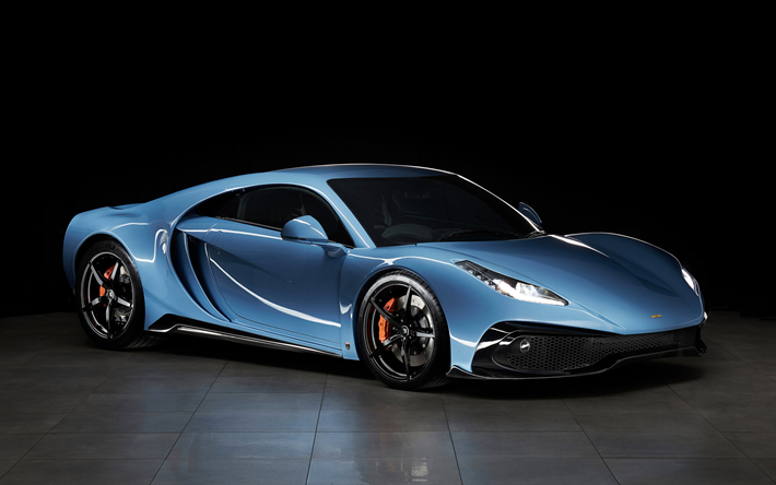 2022, Noble M500 Prototype, front view, exterior, hypercars, new blue M500 Prototype, british sports cars, Noble, racing cars