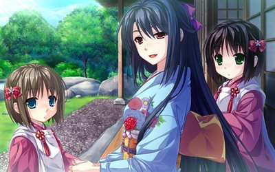 Tsukumo no Kanade, kimono, visual novel, kawaii, bishojo