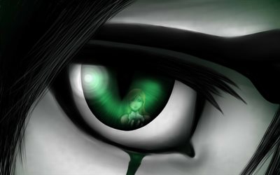 Ulquiorra Schiffer, manga, green eyes, art, Bleach