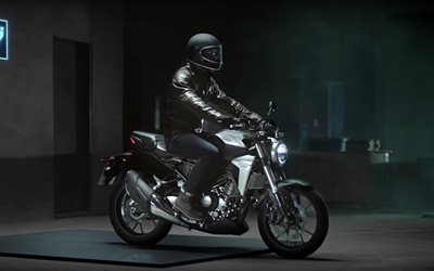 Honda CB300R Neo Sports Cafe, 2018 bikes, rider, superbikes, Honda CB300R, Honda